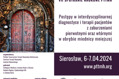 VII. spotkanie naukowe Polskiego Towarzystwa Terapii Manualnej Holistycznej